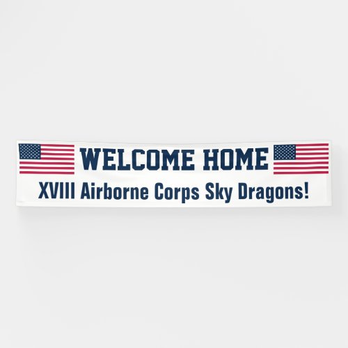 USA Flag Welcome Home Custom Banner