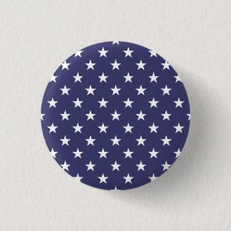 USA Flag White Stars on Flag Blue Button