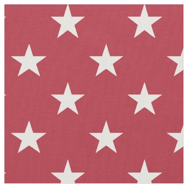 USA Flag White Stars on Flag Red Fabric (Close Up)