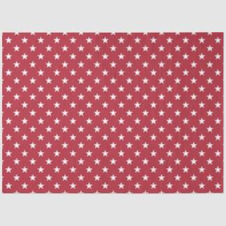 USA Flag White Stars on Flag Red Tissue Paper