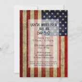 USA Flag with a vintage look Party Invitation (Front)