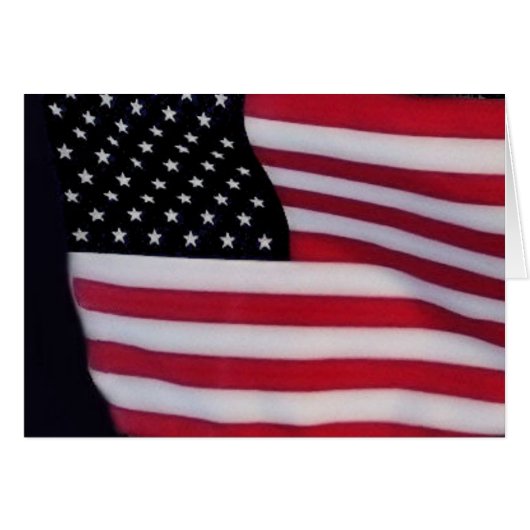 USA flag with pledge inside Cards (Front Horizontal)