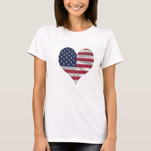 USA Flag Women's Hanes T-Shirt (Front)