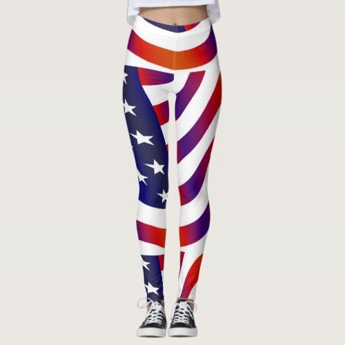 USA Flag Womens Leggings