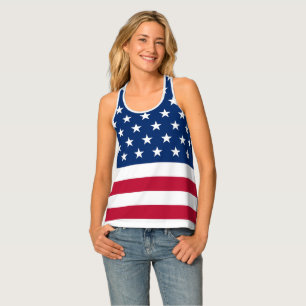 Usa Flag Women's Racerback Tank Top