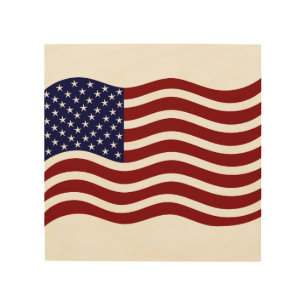 USA Flag Wood Art for Independence Day Pride