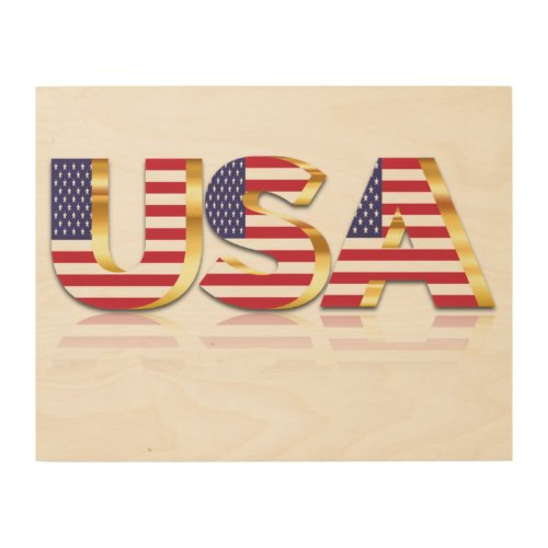 USA Flag Wood Wall Art United States of America