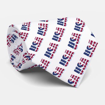 Usa Flag Word Pattern Tie by PattiJAdkins at Zazzle