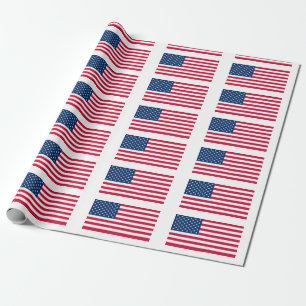 USA Flag Wrapping Paper