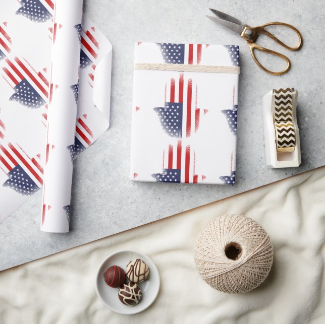 USA Flag Wrapping Paper (Crafts)