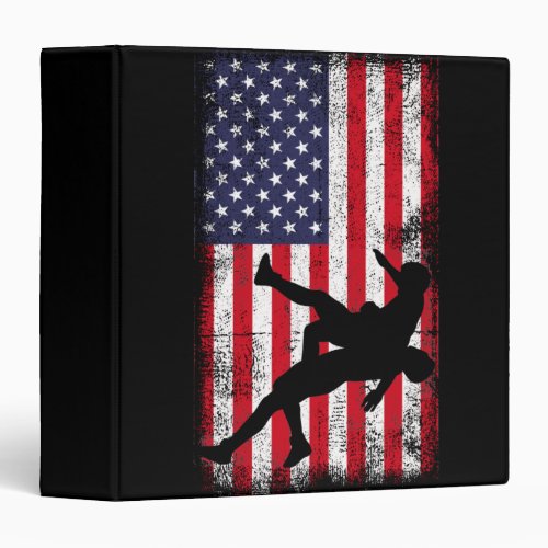 Usa Flag Wrestling American Flag Wrestling Wrestle 3 Ring Binder