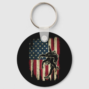 Usa Flag Wrestling American Flag Wrestling Wrestle Keychain