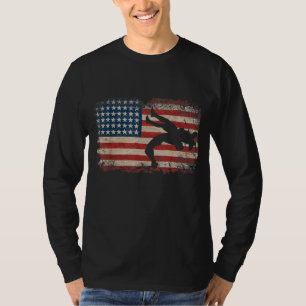 Usa Flag Wrestling American Flag Wrestling Wrestle T-Shirt
