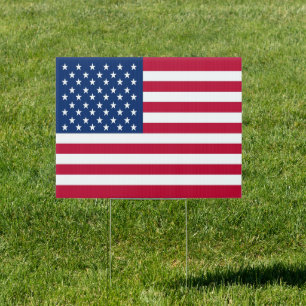 USA Flag Yard Sign