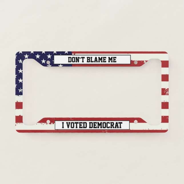 Usa Flag Your Text License Plate Frame (Front)