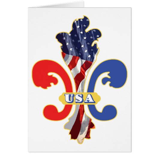 USA Fleur de lis Cards (Front)