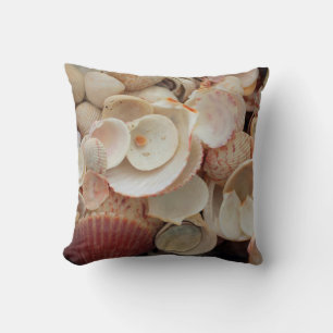 USA, Florida. Close Up Of Shells On Santa Rosa Throw Pillow
