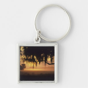 USA, Florida, Lake Kissimmee. Sunrise silhouette Keychain