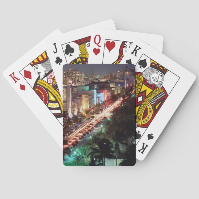 USA, Florida, Miami Beach, Ocean Drive, Art Deco 2 Poker Cards (Back)