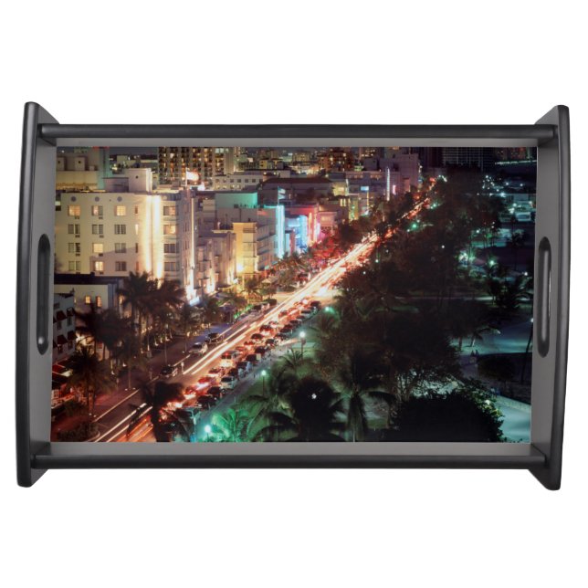USA, Florida, Miami Beach, Ocean Drive, Art Deco 2 Serving Tray (Front)