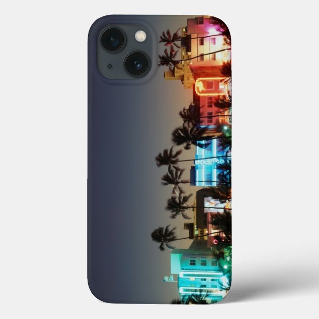 USA, Florida, Miami Beach, Ocean Drive, Art Deco Case-Mate iPhone Case (Back)