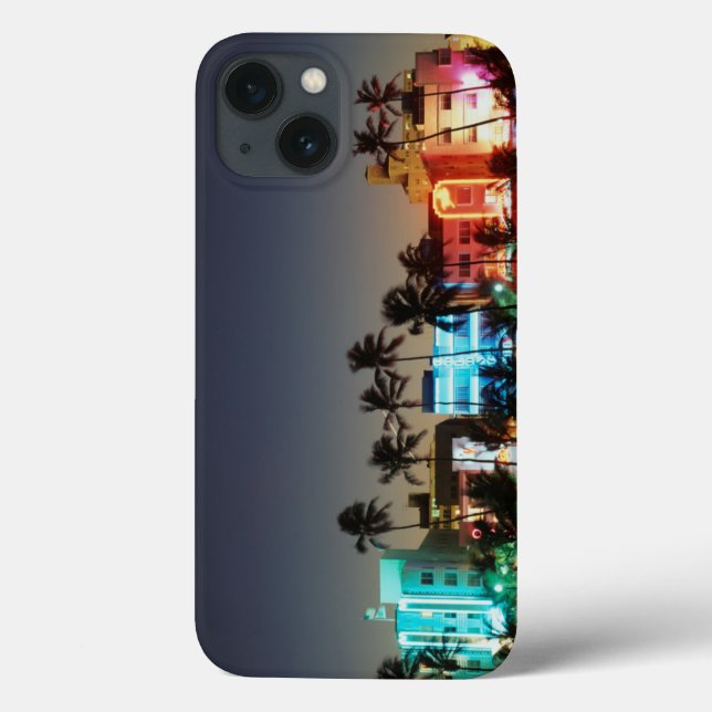 USA, Florida, Miami Beach, Ocean Drive, Art Deco Case-Mate iPhone Case (Back)