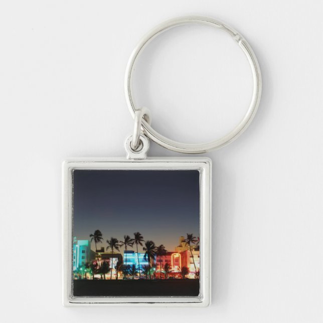 USA, Florida, Miami Beach, Ocean Drive, Art Deco Keychain (Front)
