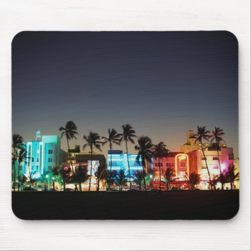 USA Florida Miami Beach Ocean Drive Art Deco Mouse Pad
