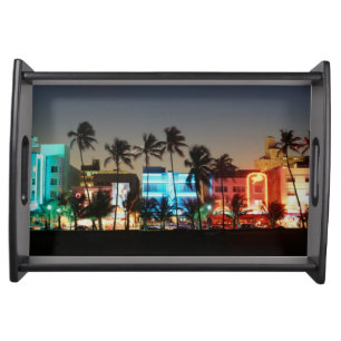 USA, Florida, Miami Beach, Ocean Drive, Art Deco Serving Tray