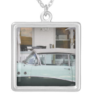 USA, Florida, Miami Beach: South Beach, 1956 Silver Plated Necklace