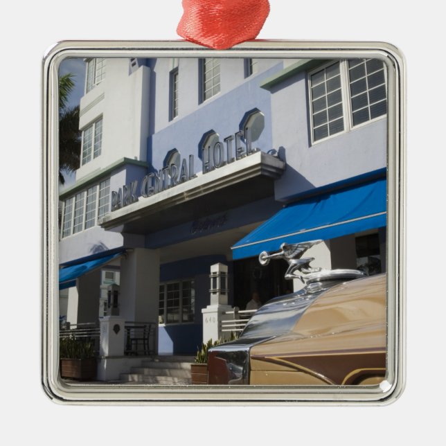 USA, Florida, Miami Beach: South Beach, Art Deco Metal Ornament (Front)