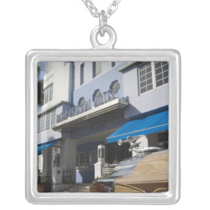 USA, Florida, Miami Beach: South Beach, Art Deco Silver Plated Necklace
