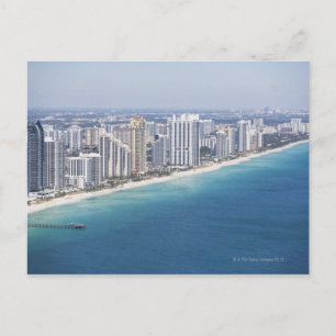USA, Florida, Miami, Cityscape with beach 2 Postcard