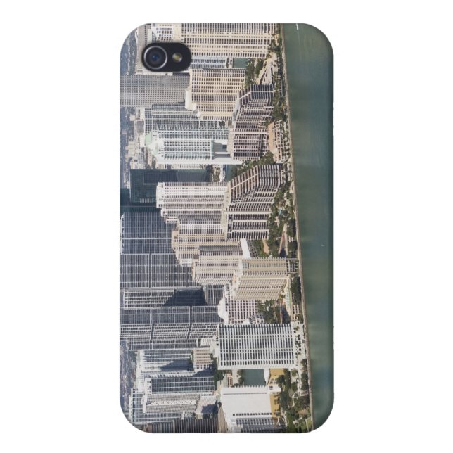 USA, Florida, Miami, Cityscape with coastline 2 iPhone Case (Back)