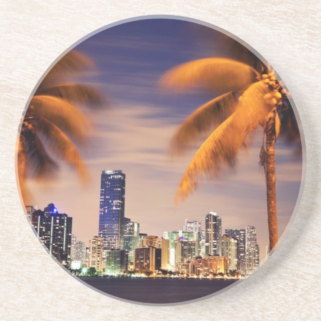 USA, Florida, Miami skyline at dusk Coaster (Front)