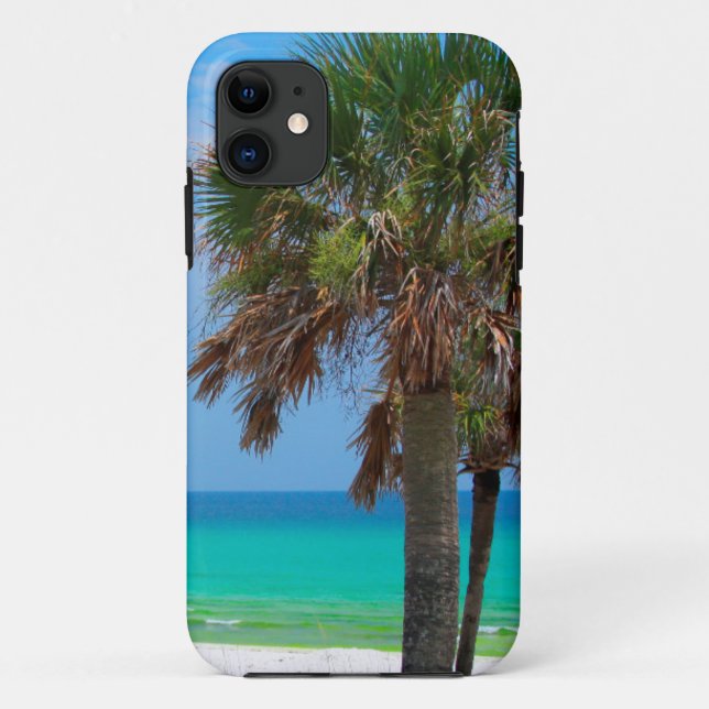 USA, Florida. Palm Trees On Emerald Coast Case-Mate iPhone Case (Back)