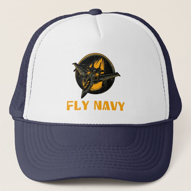USA Fly Navy Trucker Hat (Front)