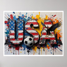 USA Football Citiscape Oil Painting Style Art