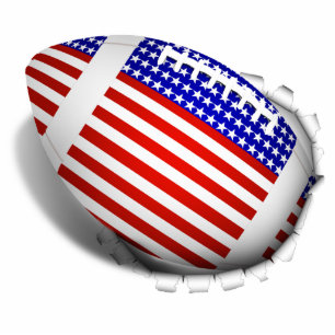 USA Football Tearing Out Christmas Ornament