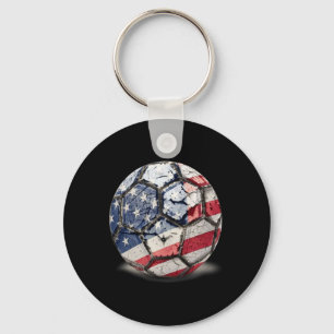 Usa Footll Soccer Keychain
