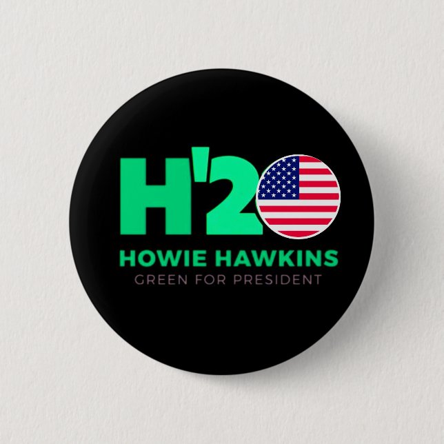 USA for Howie Hawkins 2020 Button (Front)