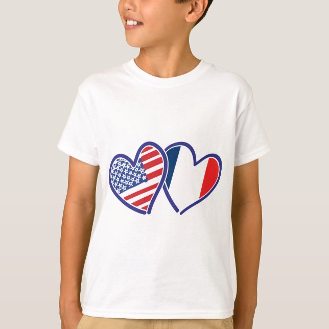 USA---France-Love T-Shirt (Front)