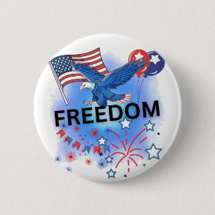 USA Freedom Button