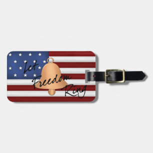 USA Freedom Flag Luggage Tag