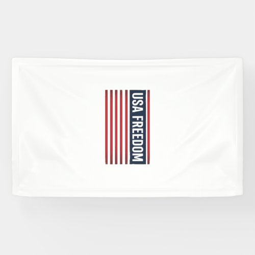 USA Freedom Patriotic Flag Style Vector Design_1 Banner