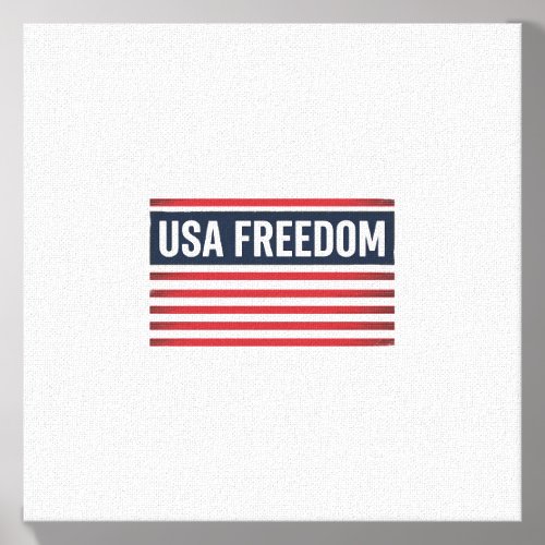 USA Freedom Patriotic Flag Style Vector Design_1 Canvas Photo Tile