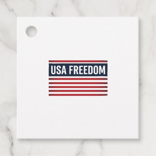 USA Freedom Patriotic Flag Style Vector Design_1 Favor Tags