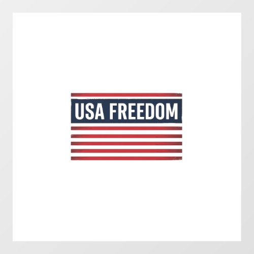 USA Freedom Patriotic Flag Style Vector Design_1 Floor Decals