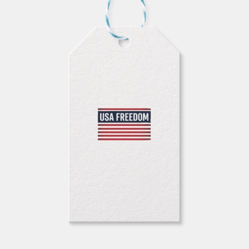 USA Freedom Patriotic Flag Style Vector Design_1 Gift Tags
