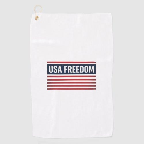 USA Freedom Patriotic Flag Style Vector Design_1 Golf Towel